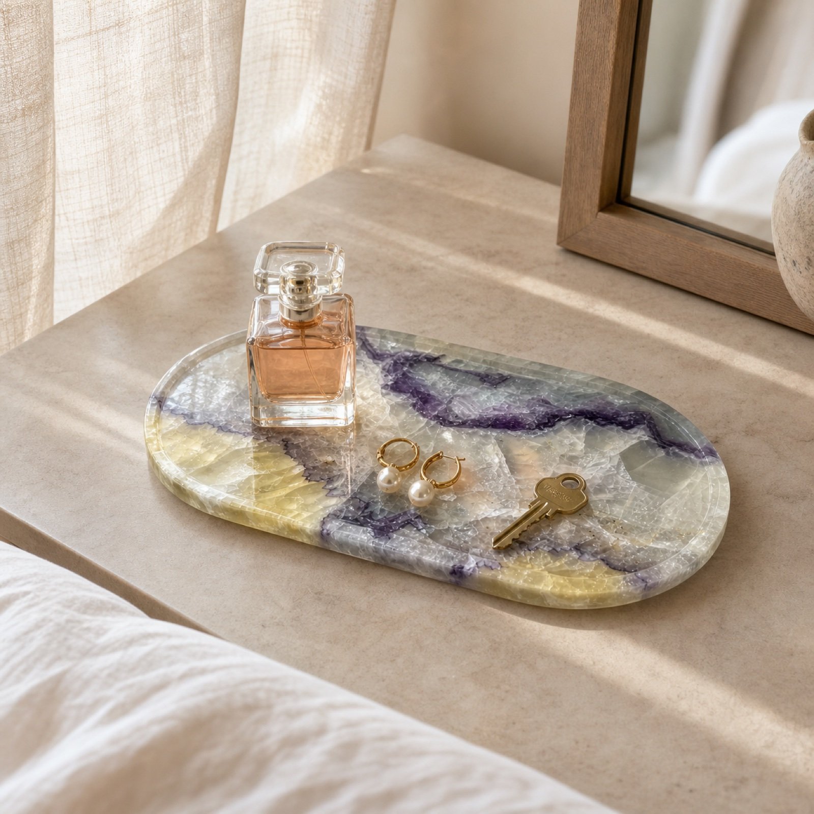 Purple Yellow Oval Plaque product view 4
