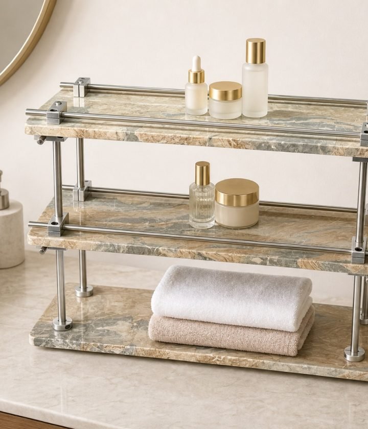 Tan Three Tier Shelf product view 4
