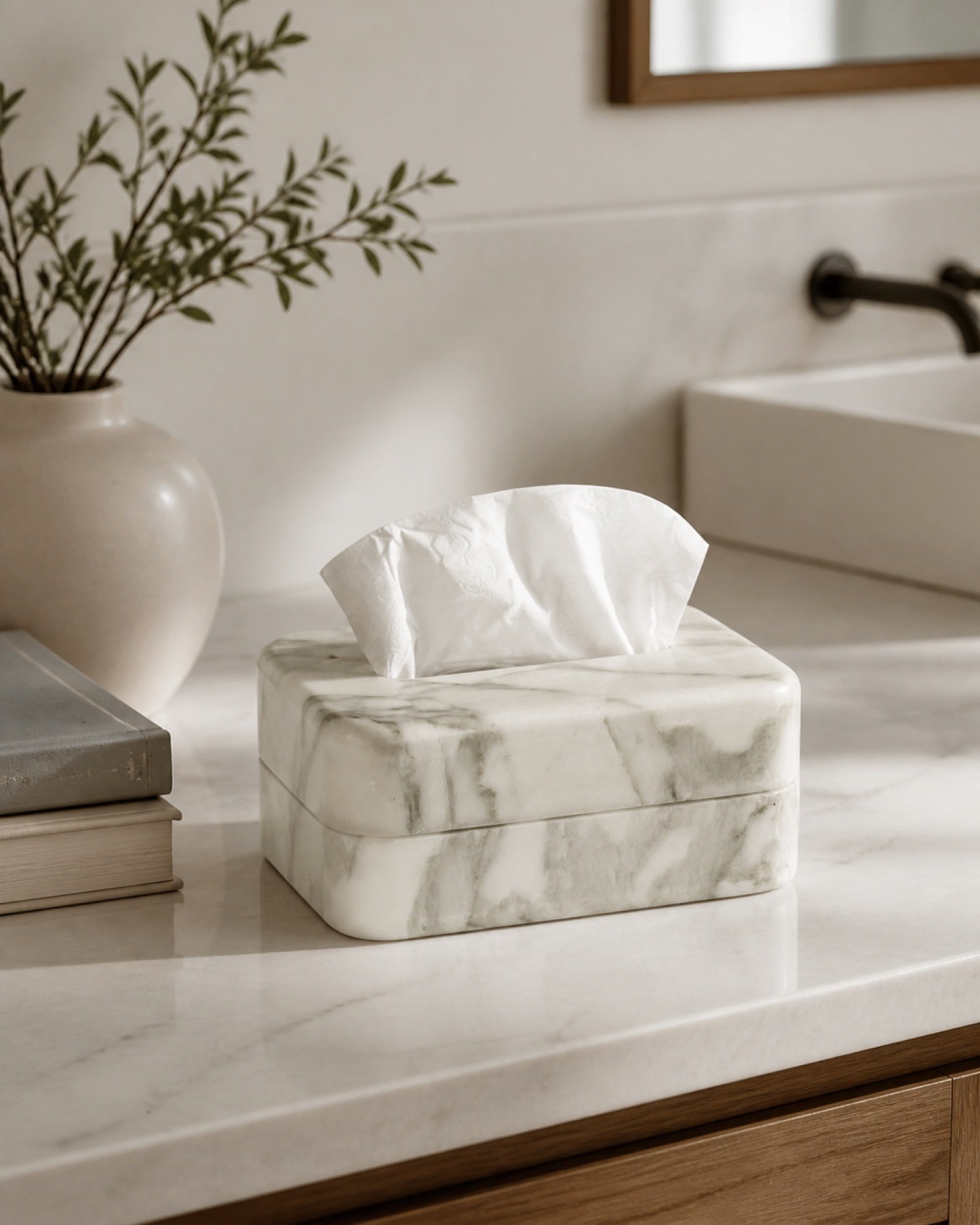 White Tissue Box product view 4