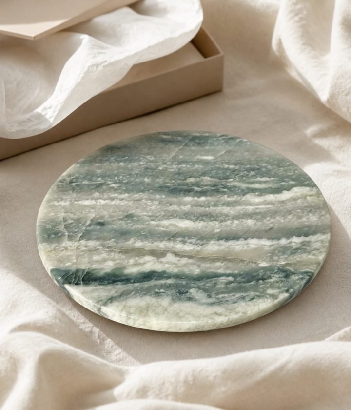 Green Round Stone Display Platter product view 5