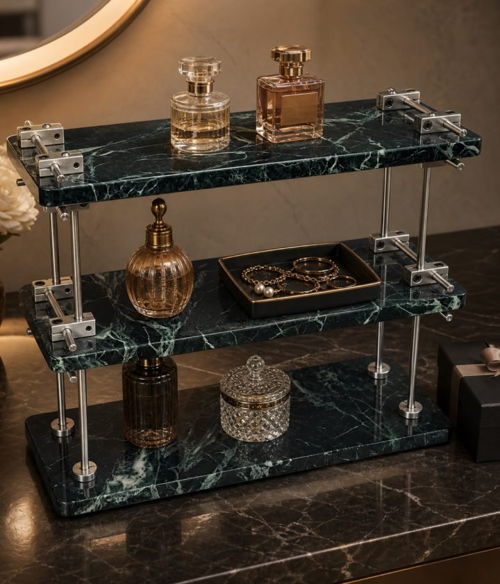 Black Three Tier Shelf product view 5