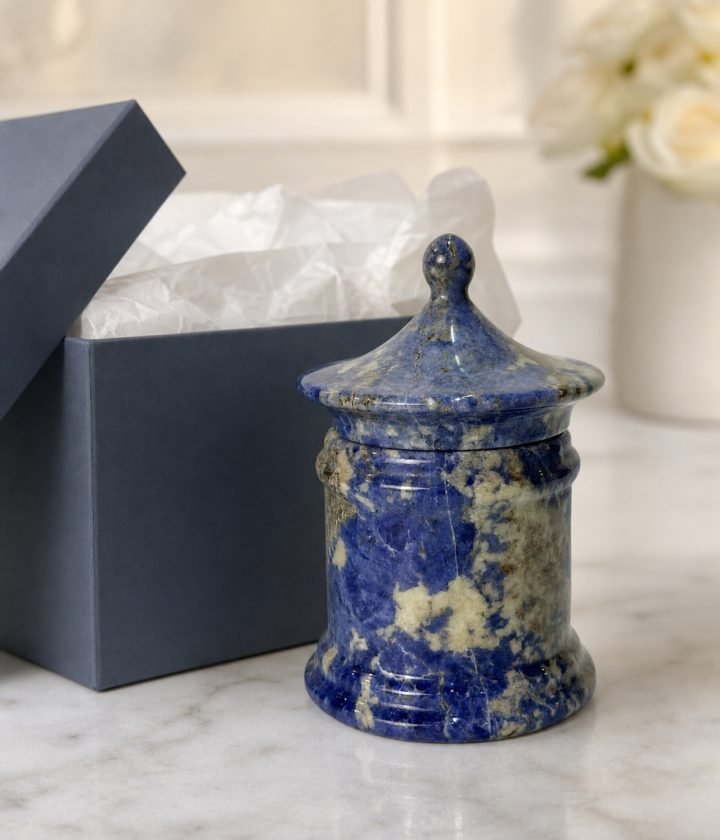 Blue Lidded Jar product view 5