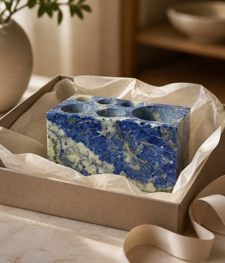 Blue Rectangular Stone Block product view 5