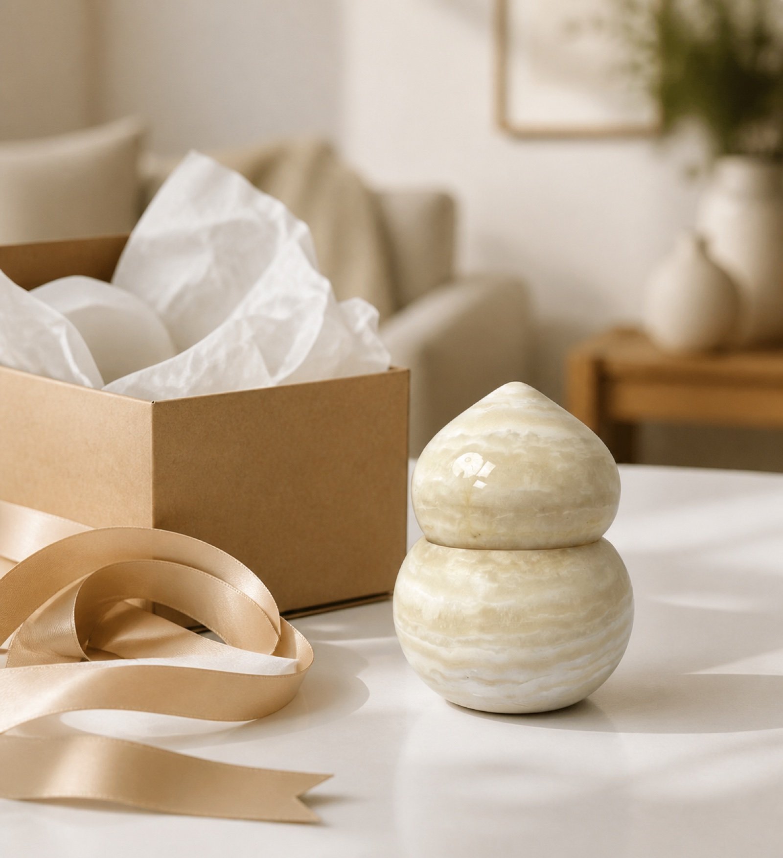 Cream Round Stacked Object product view 5