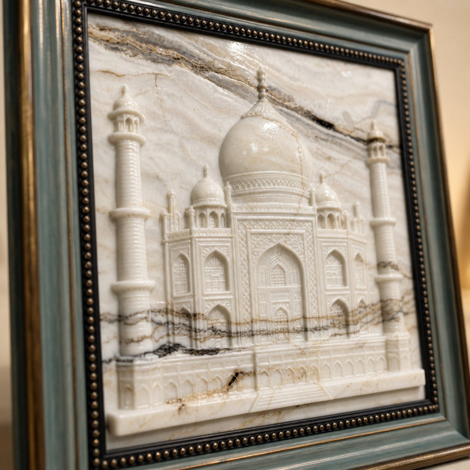 Framed Marble Art White product view 5