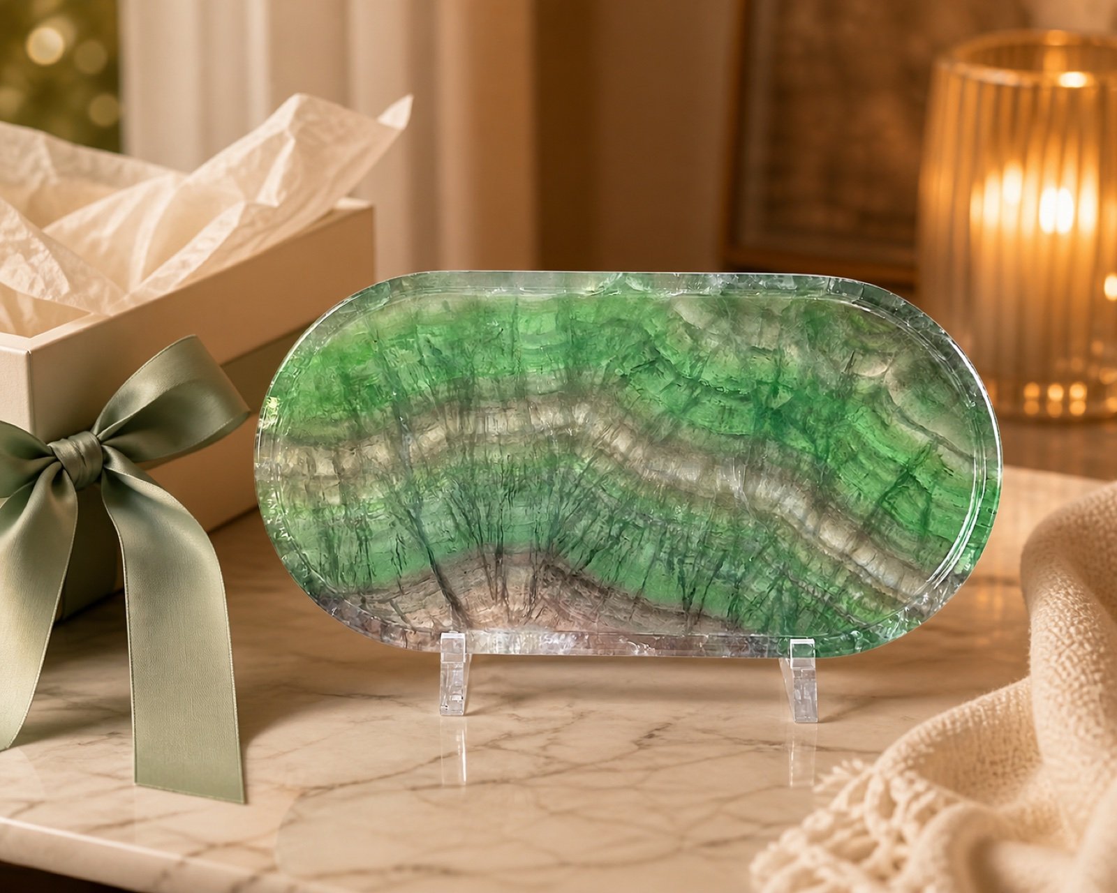 Green Curved Plaque product view 5