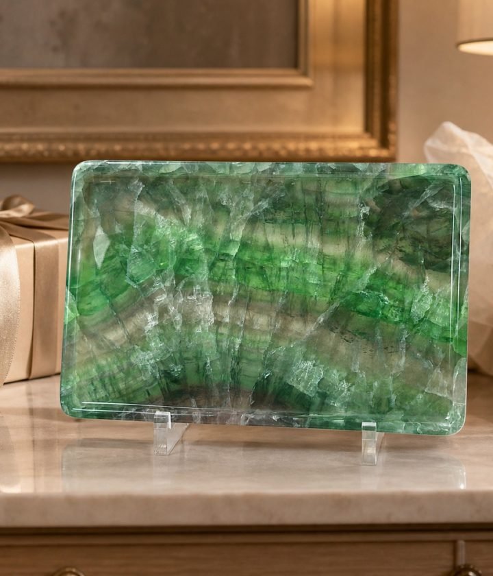 Green Striped Rectangle Plaque product view 5