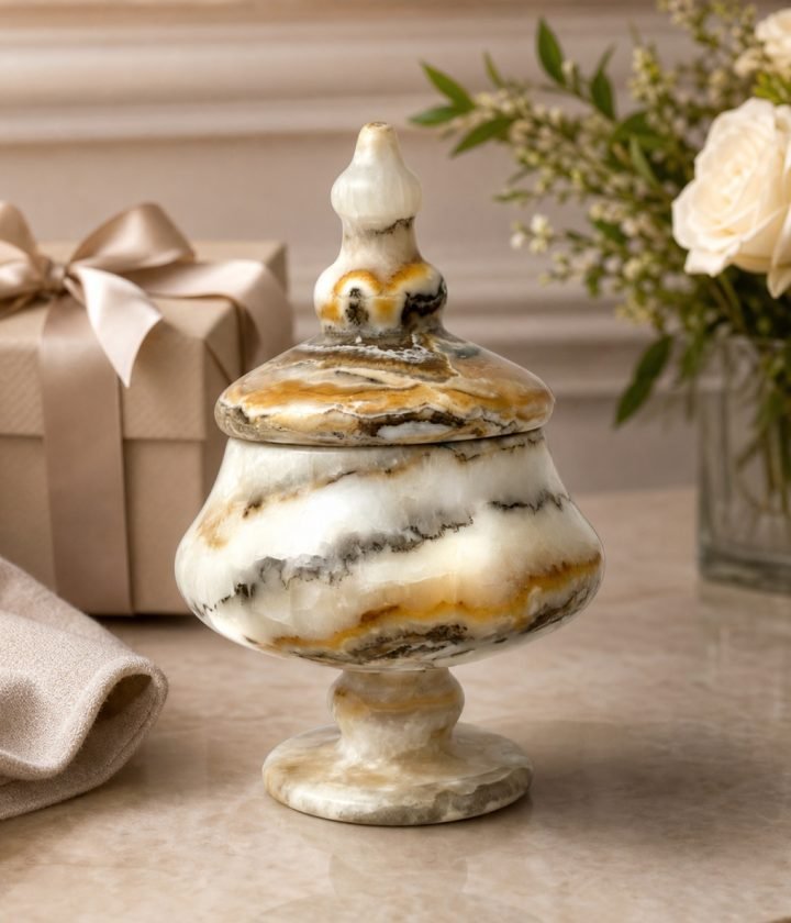 Lidded Pedestal Jar product view 5