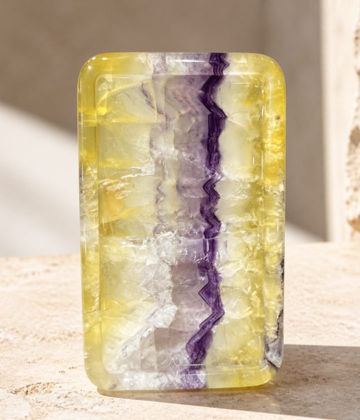 Purple Yellow Rectangular Plaque product view 5
