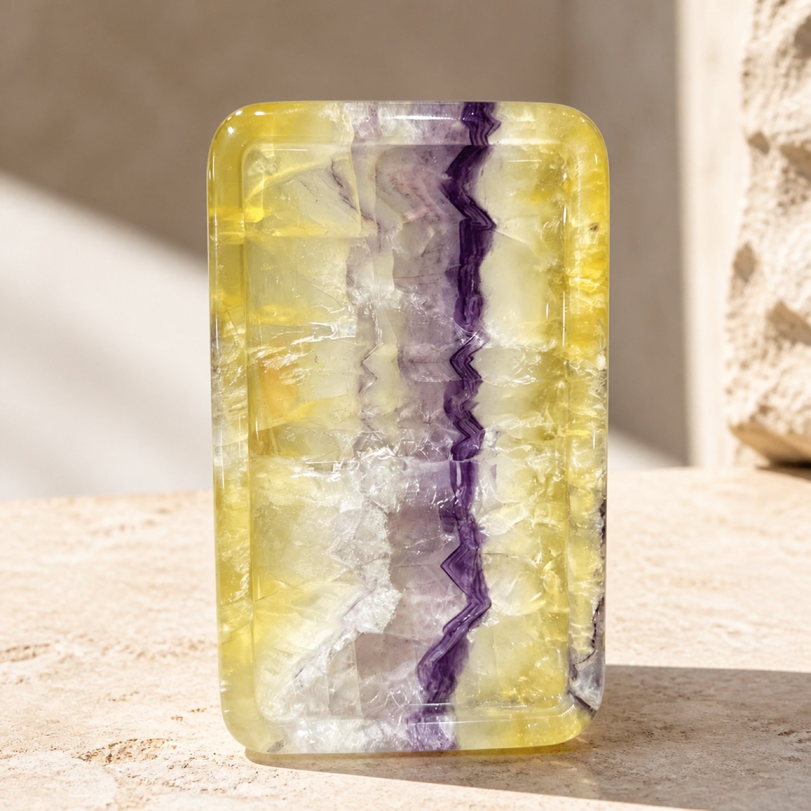 Purple Yellow Rectangular Plaque product view 5