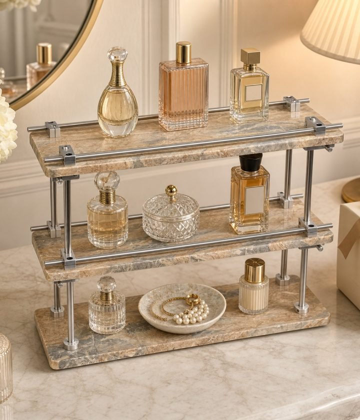 Tan Three Tier Shelf product view 5
