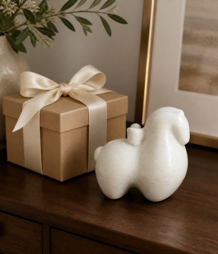 White Abstract Elephant Object product view 5