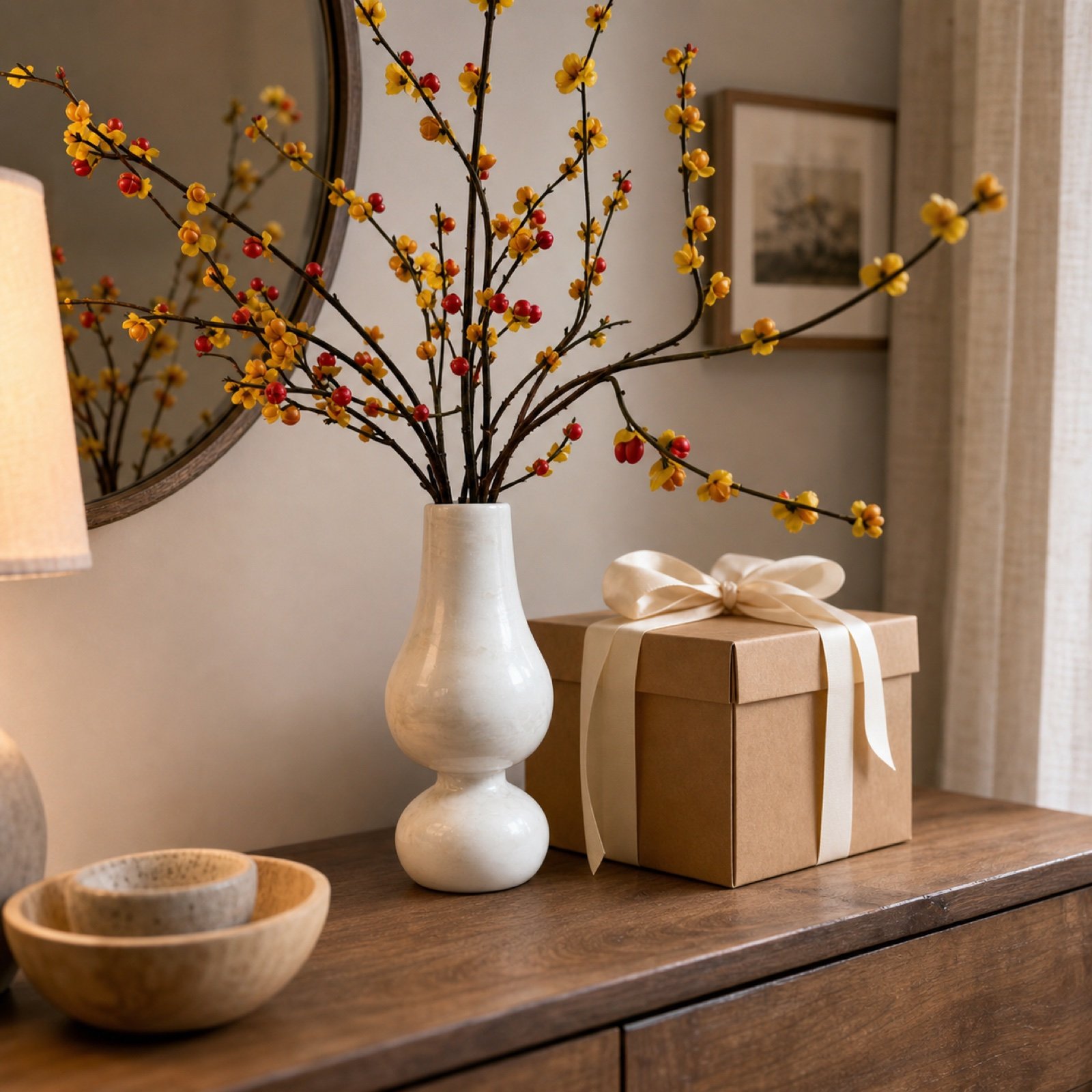 White Vase Branches product view 5