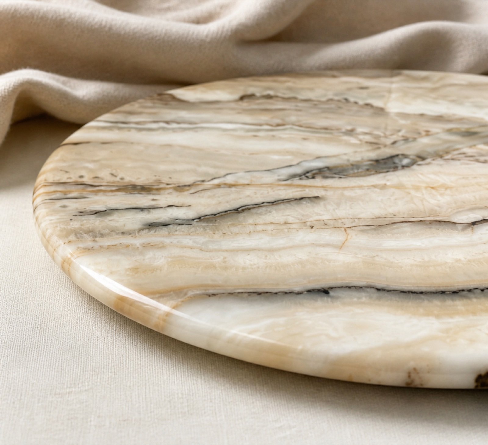 Beige Round Disc product view 6
