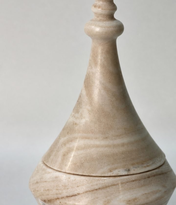 Cream Lidded Vase product view 6