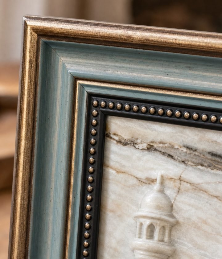 Framed Marble Art White product view 6