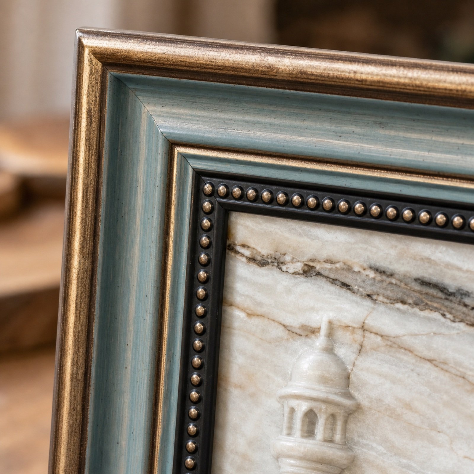 Framed Marble Art White product view 6
