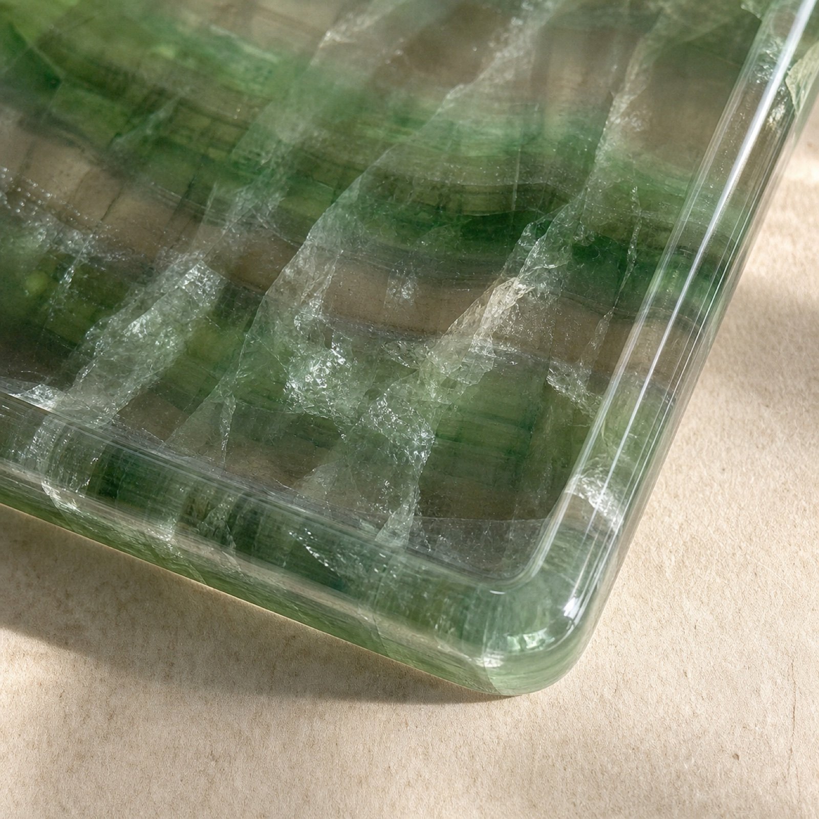 Green Striped Rectangle Plaque product view 6