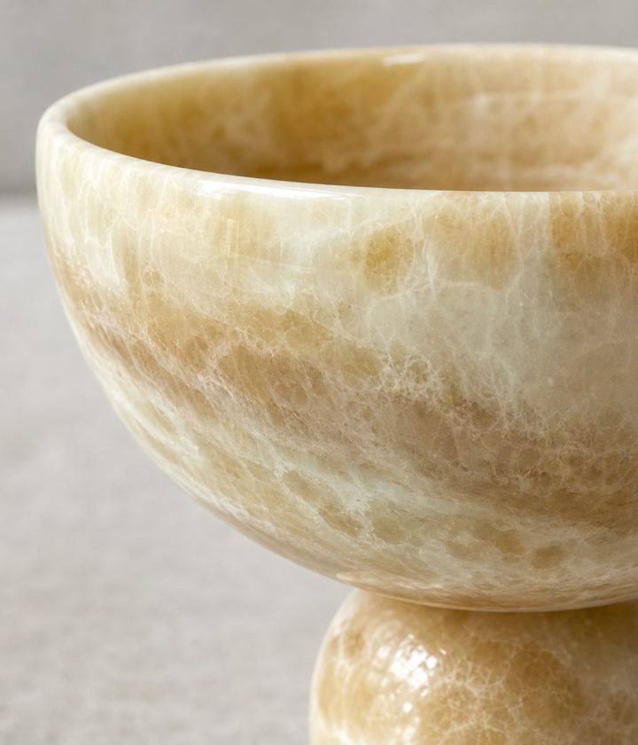 Pedestal Bowl With Stones product view 6