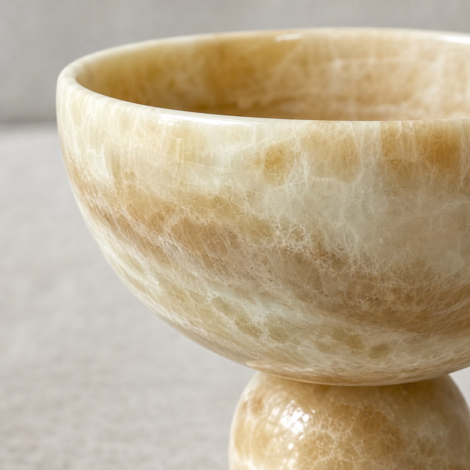 Pedestal Bowl With Stones product view 6