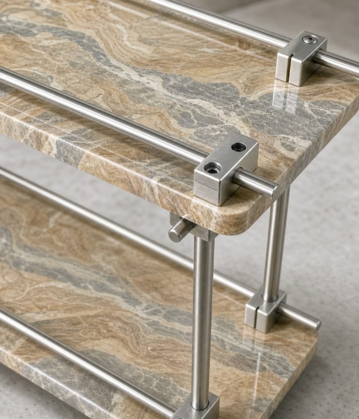Tan Three Tier Shelf product view 6