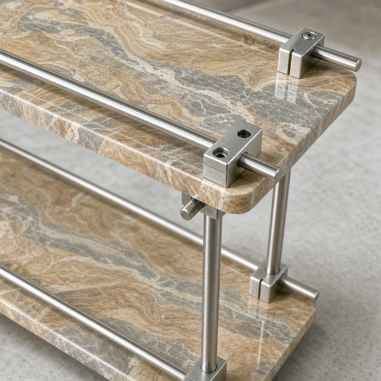 Tan Three Tier Shelf product view 6
